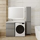 Style Line Тумба с раковиной под стиральную машину Даллас 115 L Люкс Plus серая – картинка-17